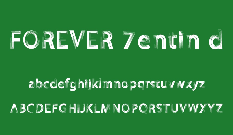 FOREVER 7entin demo font