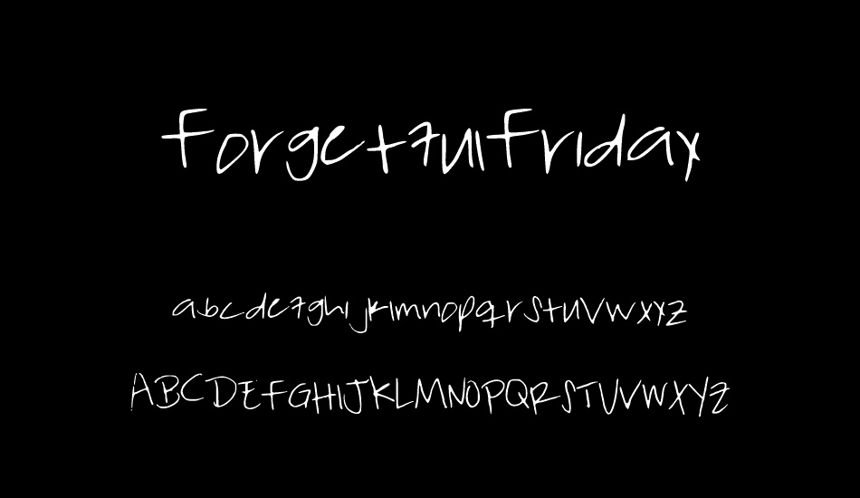 ForgetfulFriday font