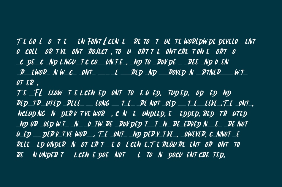 Forqend font 1