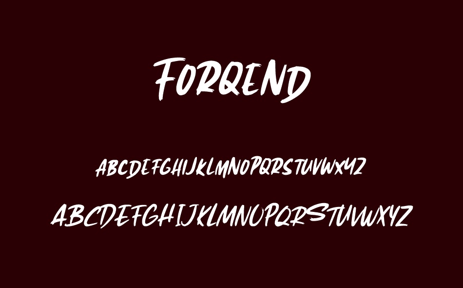 Forqend font