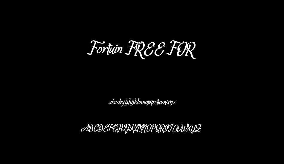 Fortuin FREE FOR PERSONAL USE font
