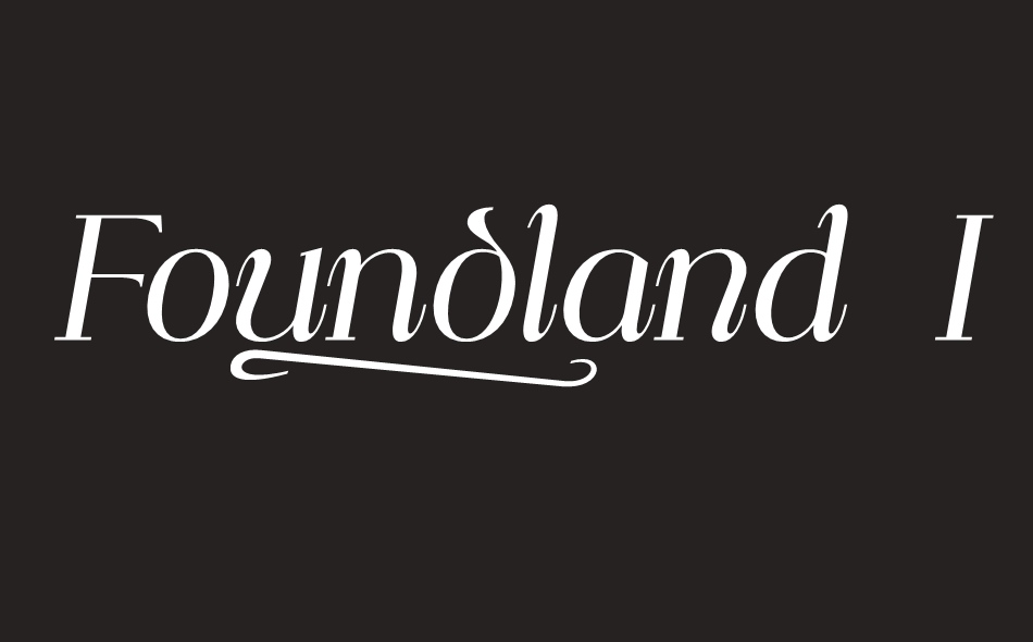 Foundland font big