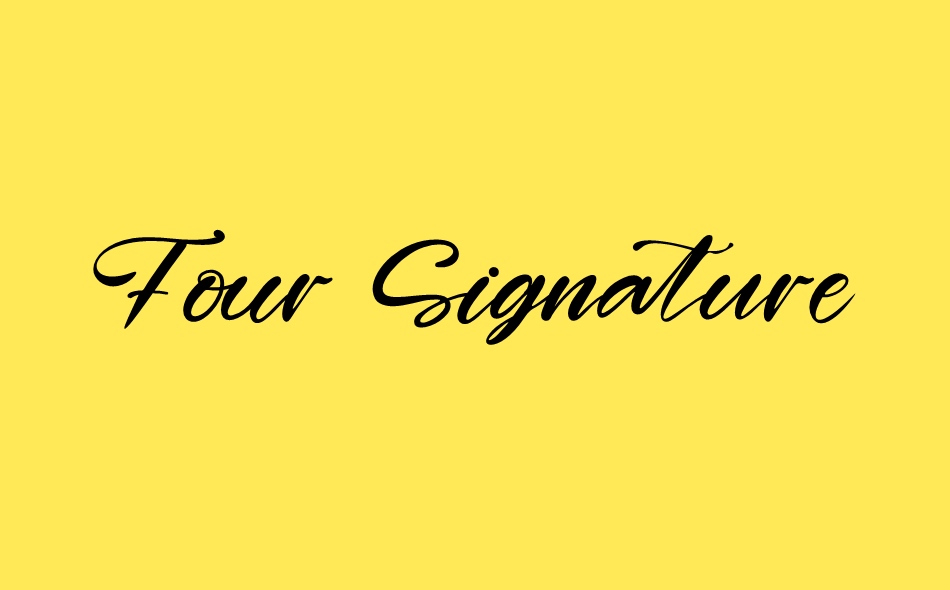 Four Signature font big