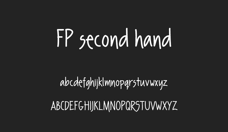FP second hand font