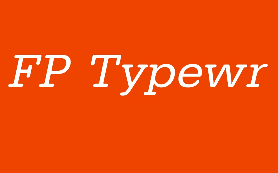 FP Typewriter font big