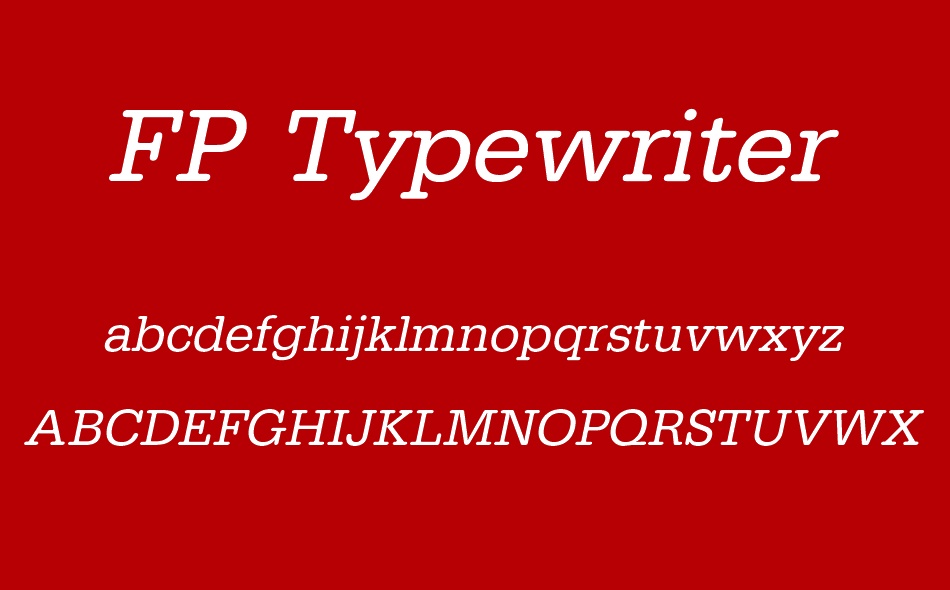 FP Typewriter font