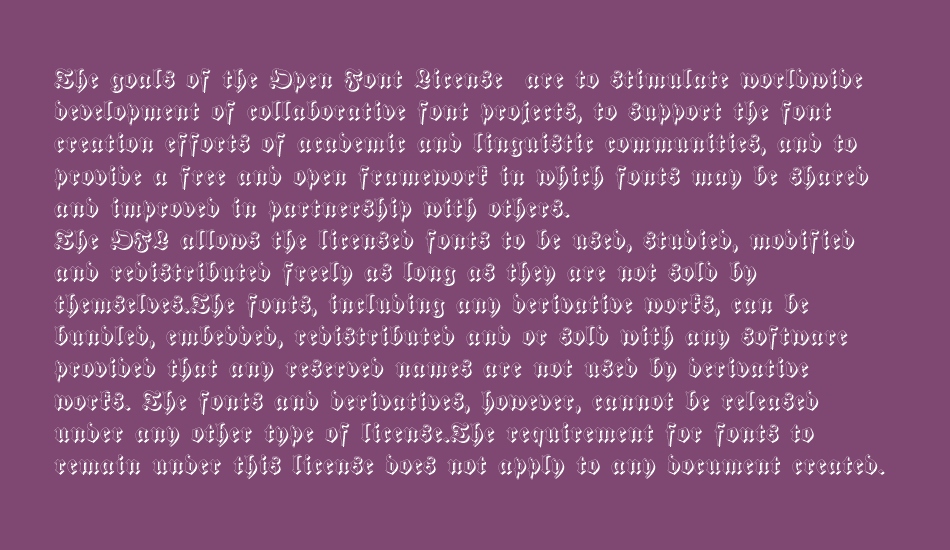 Fraktur Shadowed font 1