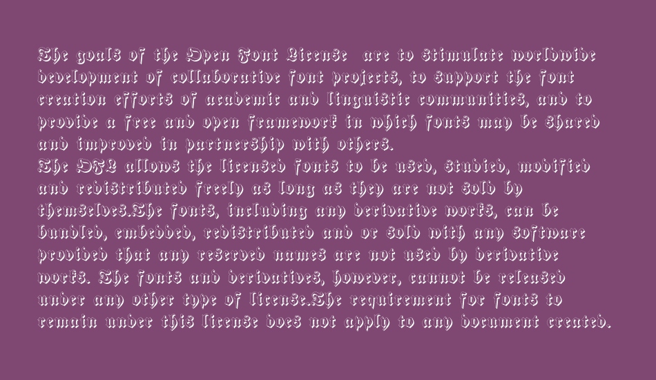 Fraktur Shadowed font 1