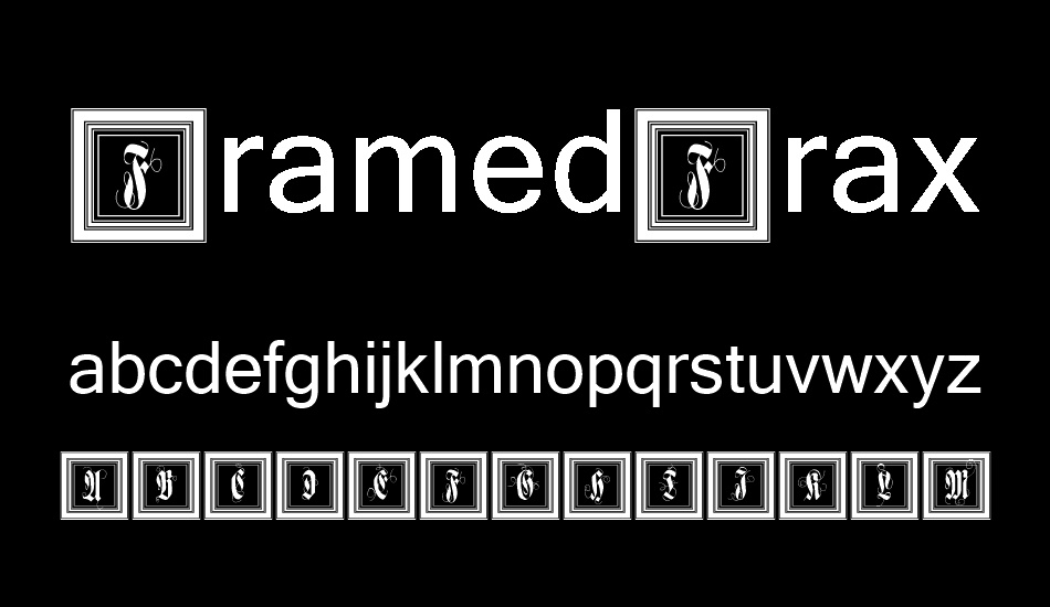 FramedFraxCaps font