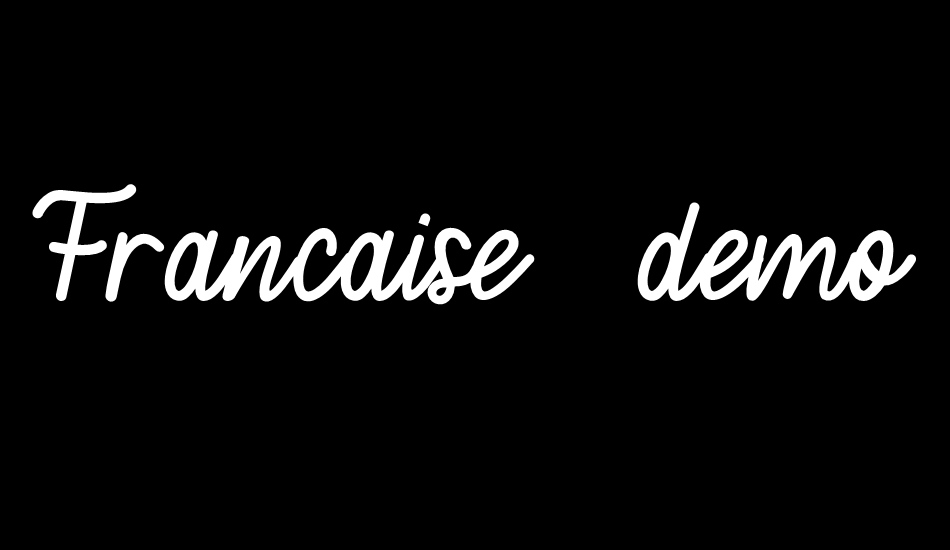 Francaise Regular demo font big