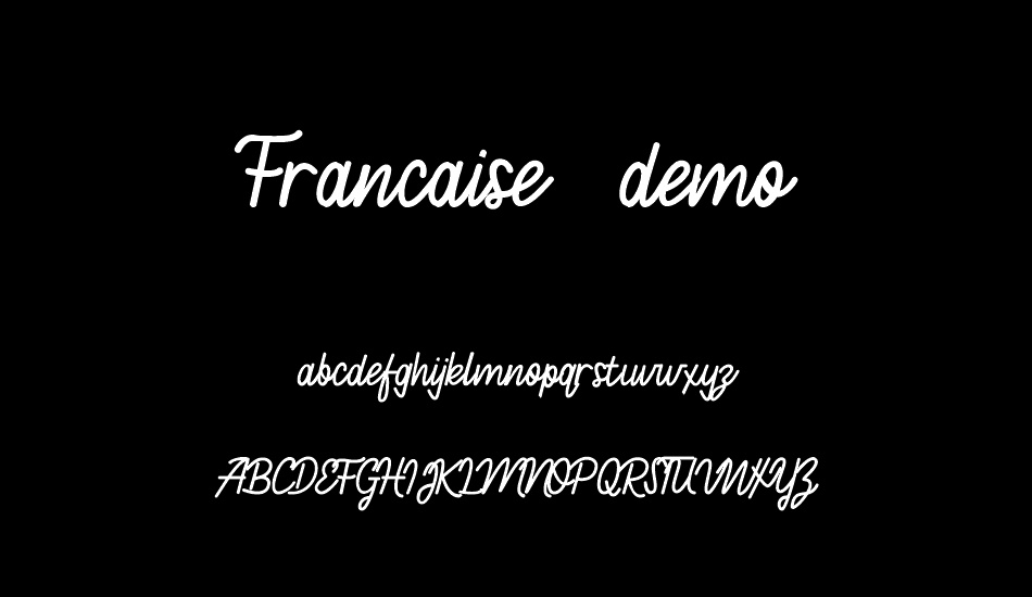 Francaise Regular demo font