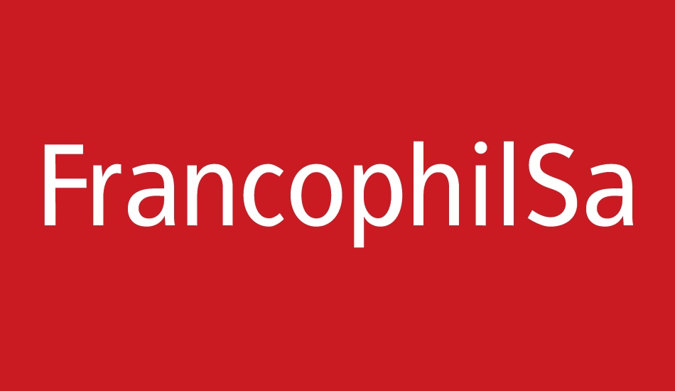 FrancophilSans font big