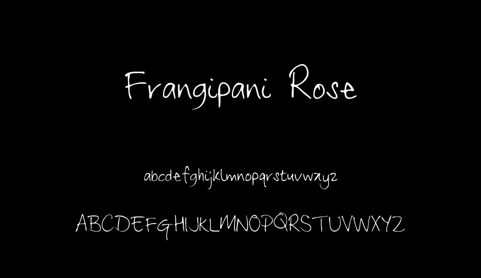 Frangipani Rose font