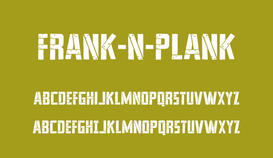 Frank-n-Plank font
