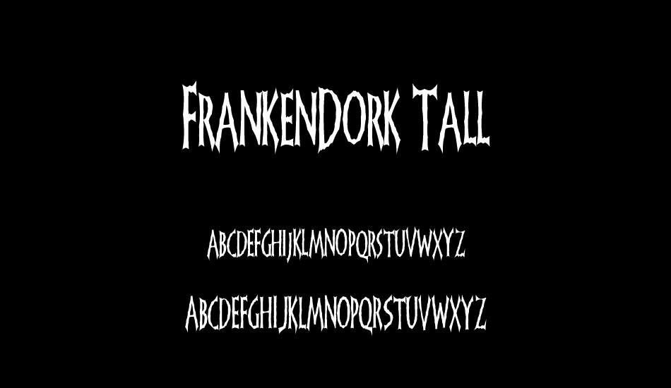 FrankenDork Tall font