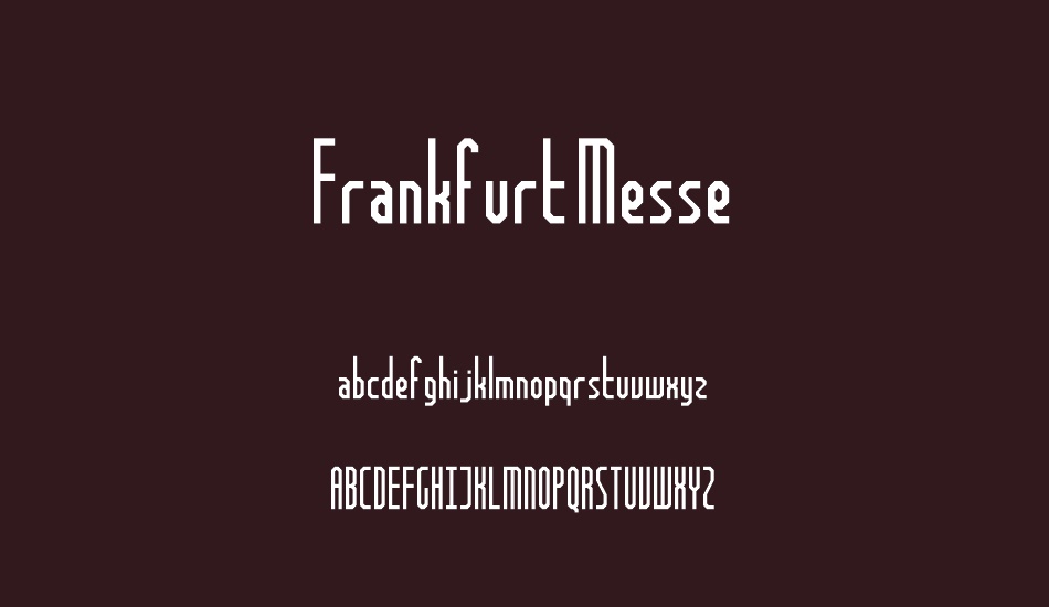 Frankfurt Messe font