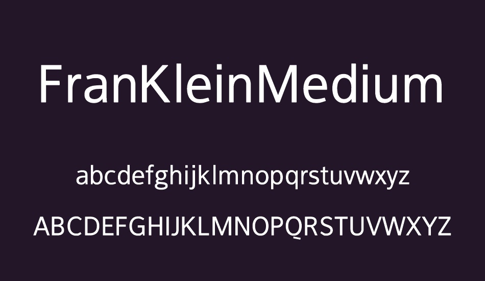 FranKleinMedium font