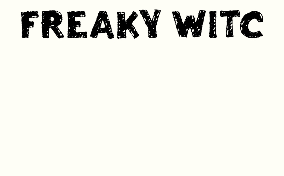 Freaky Witches font big