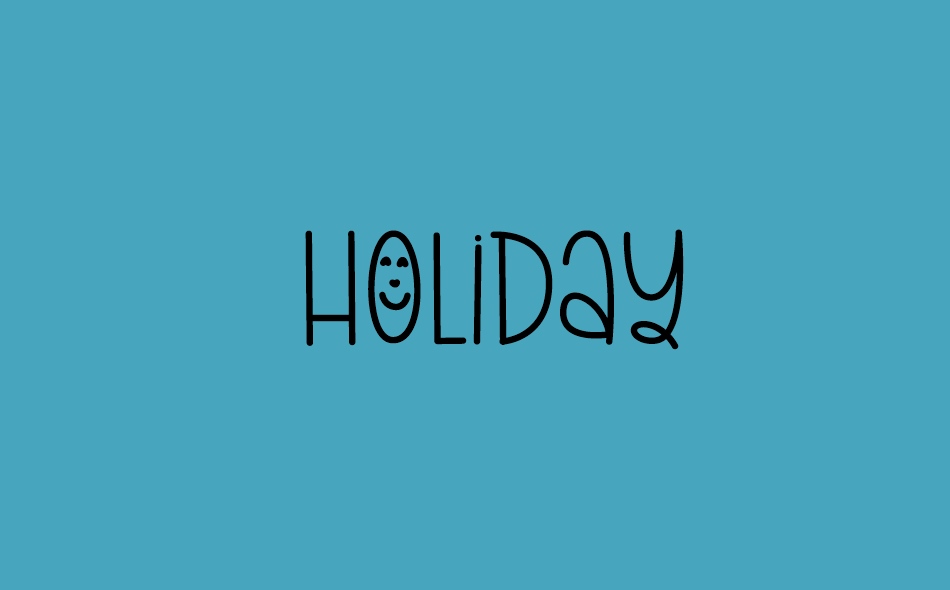 Free Holiday font big