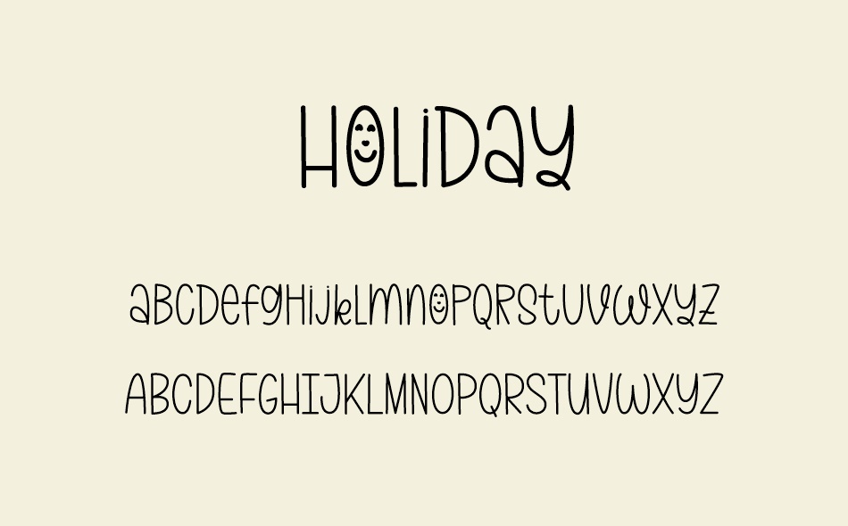 Free Holiday font