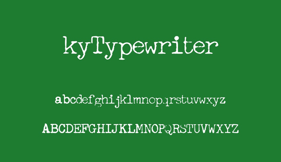 FreekyTypewriter font