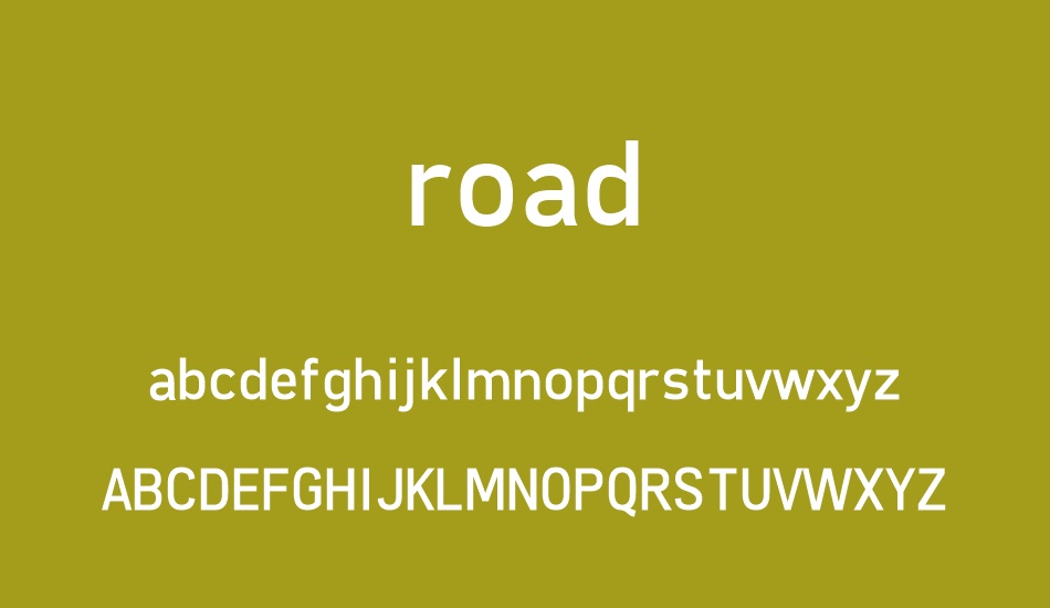 Freeroad font