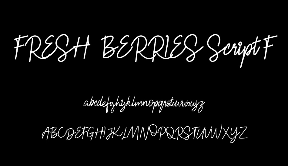 FRESH BERRIES Script FREE font