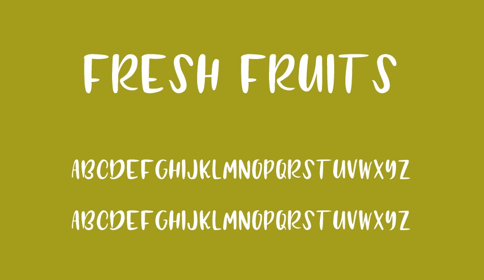 FRESH FRUITS font
