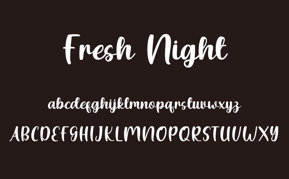 Fresh Night font