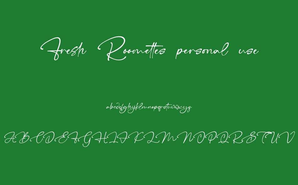 Fresh Roomettes font