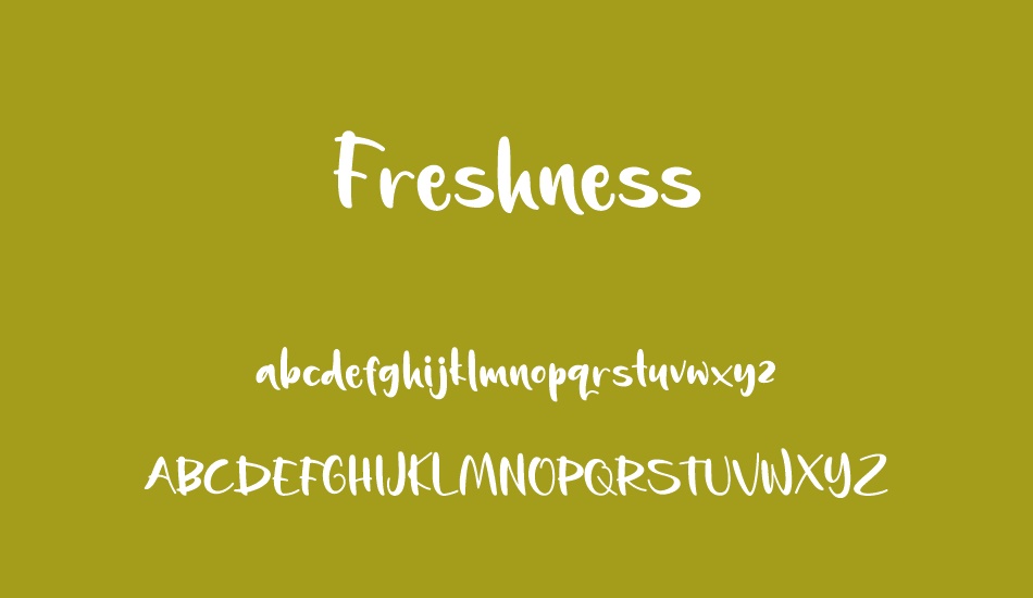 Freshness font