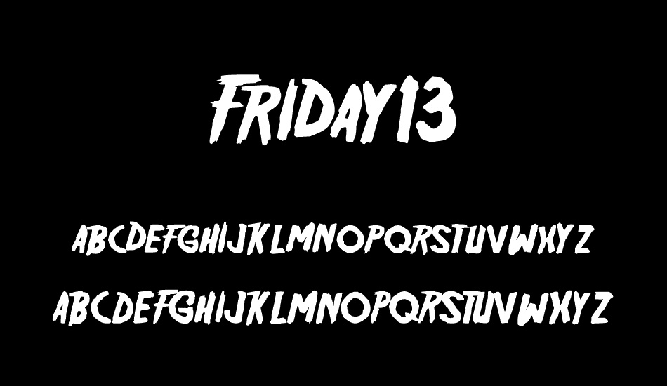 Friday13 font