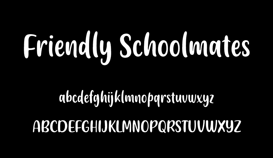 Friendly Schoolmates font