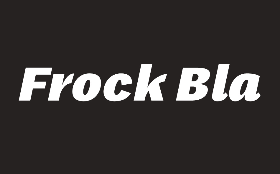 Frock Black font big