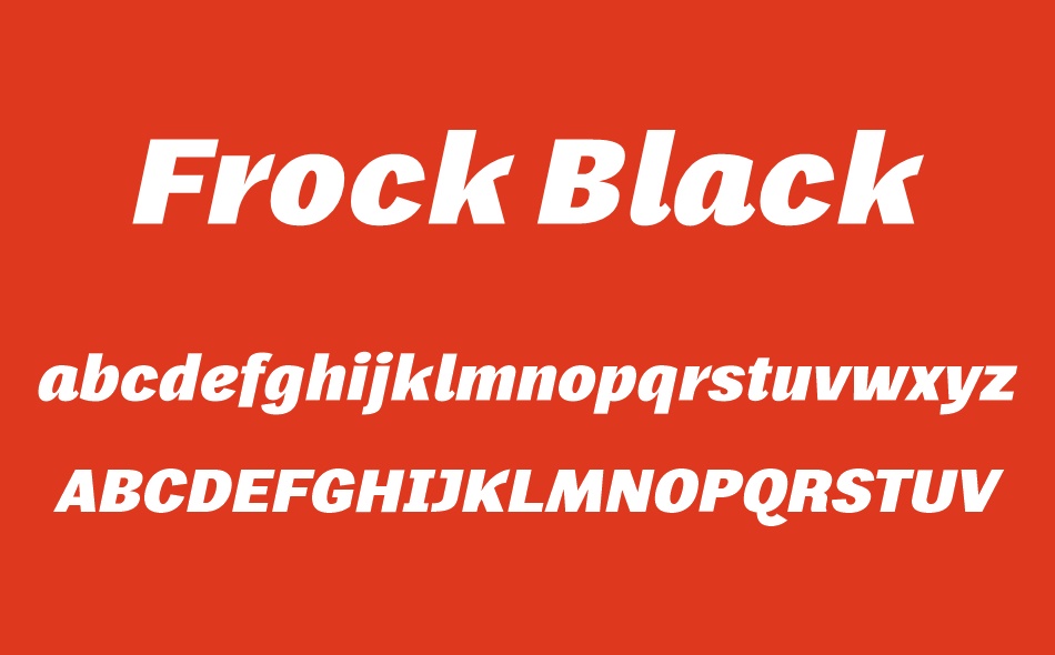 Frock Black font