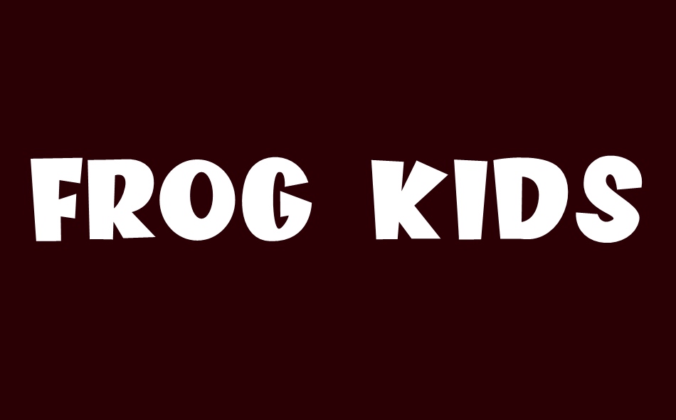 Frog Kids font big