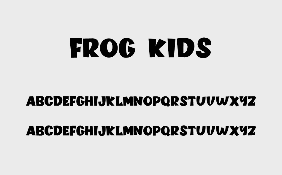Frog Kids font