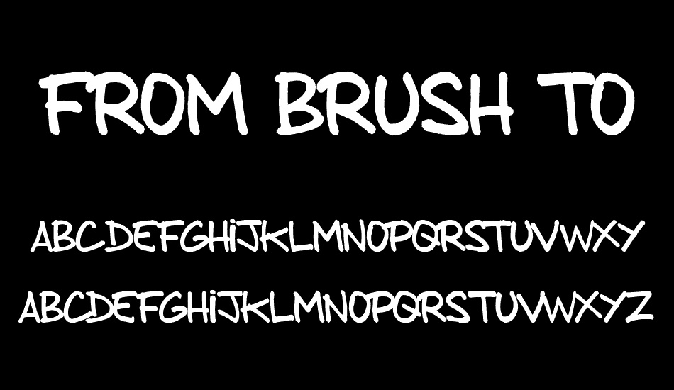 from brush to caps font
