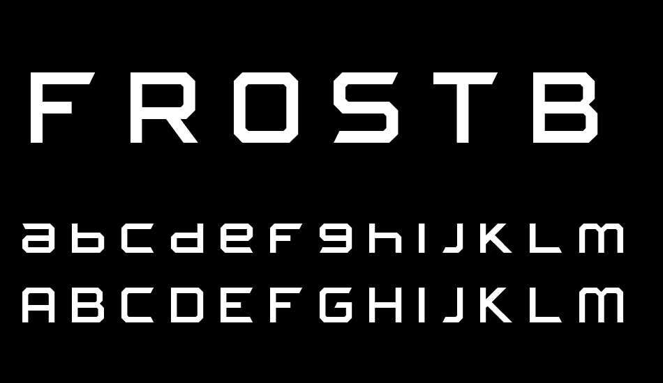FROSTBITE Wide font