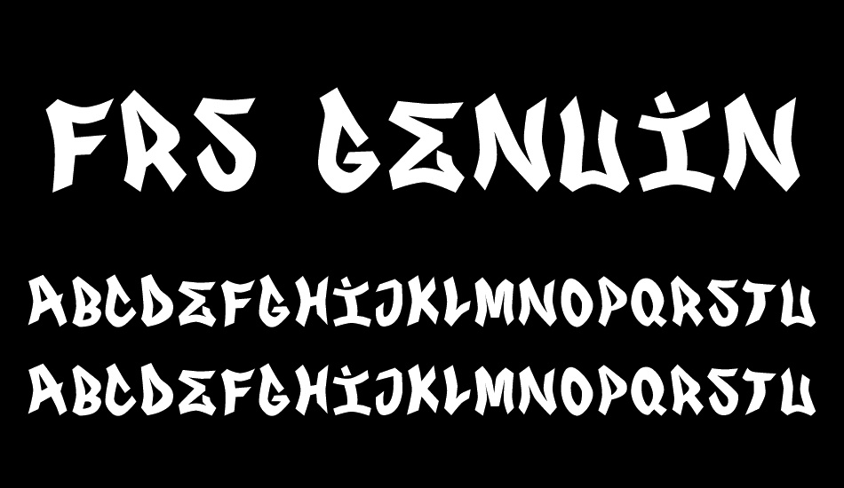 FRS GENUINO font