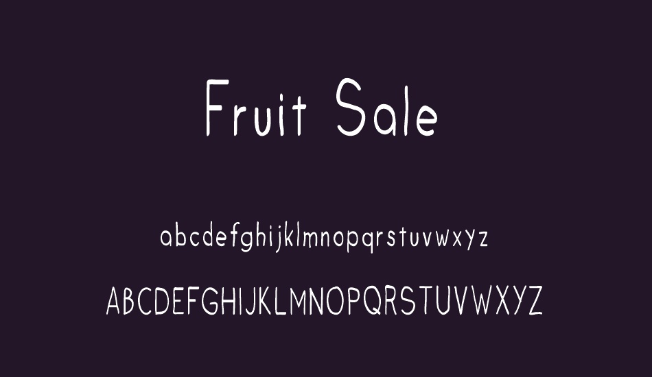 Fruit Sale font