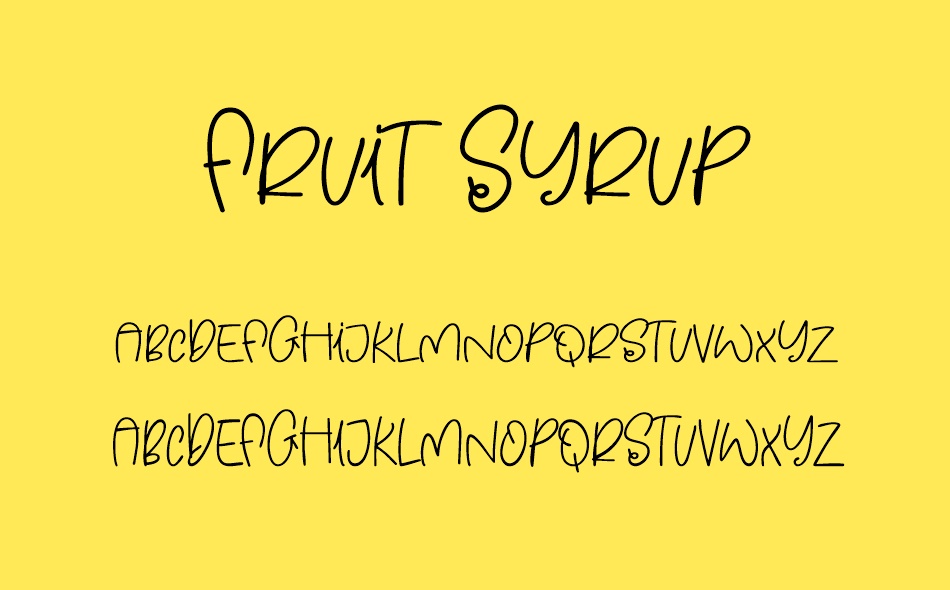 Fruit Syrup font