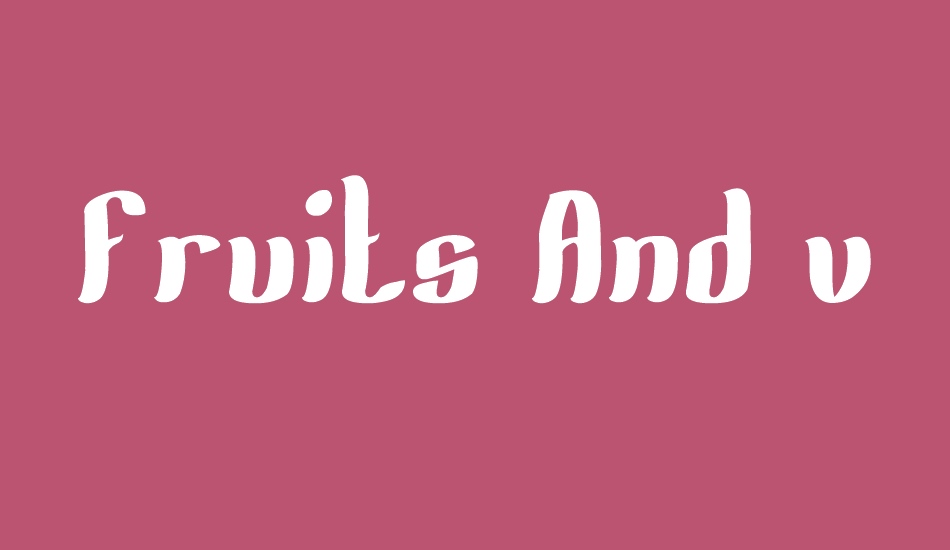 Fruits And vegetables font big