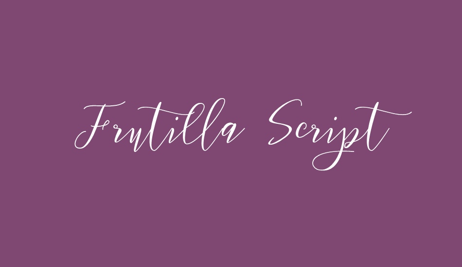 Frutilla Script font big