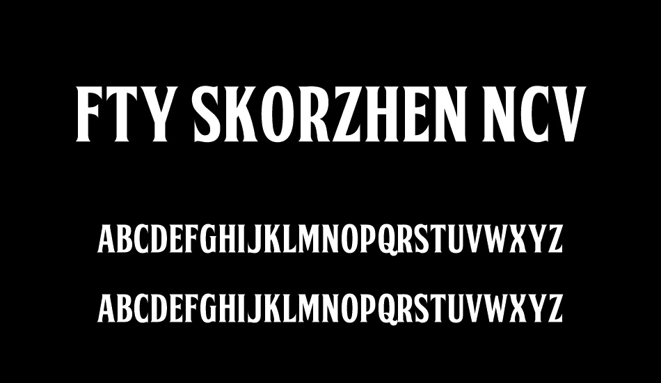 FTY SKORZHEN NCV font