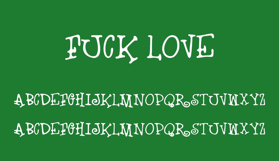 Fuck Love font