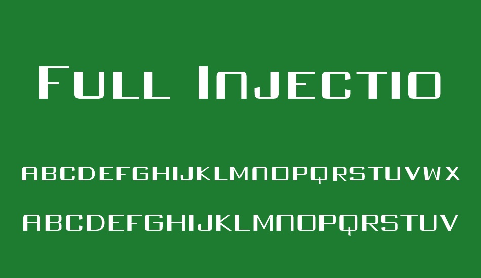 Full Injection free font