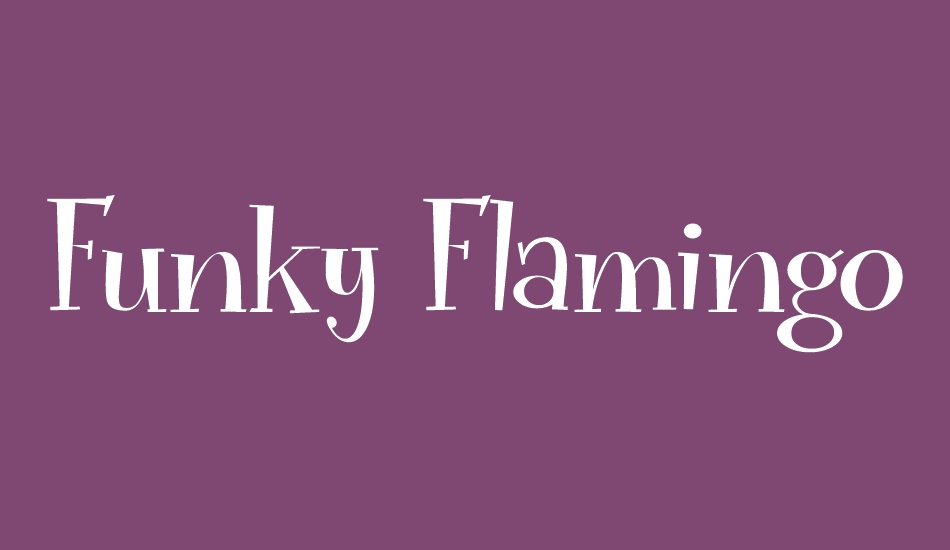 Funky Flamingo DEMO font big