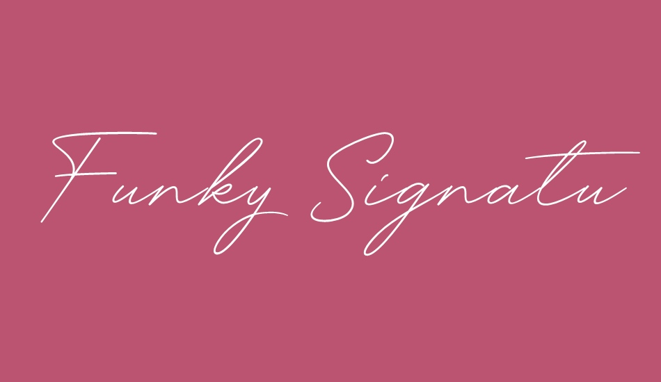 Funky Signature font big