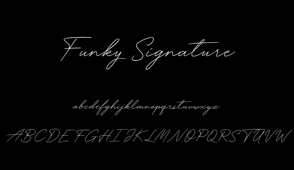 Funky Signature font